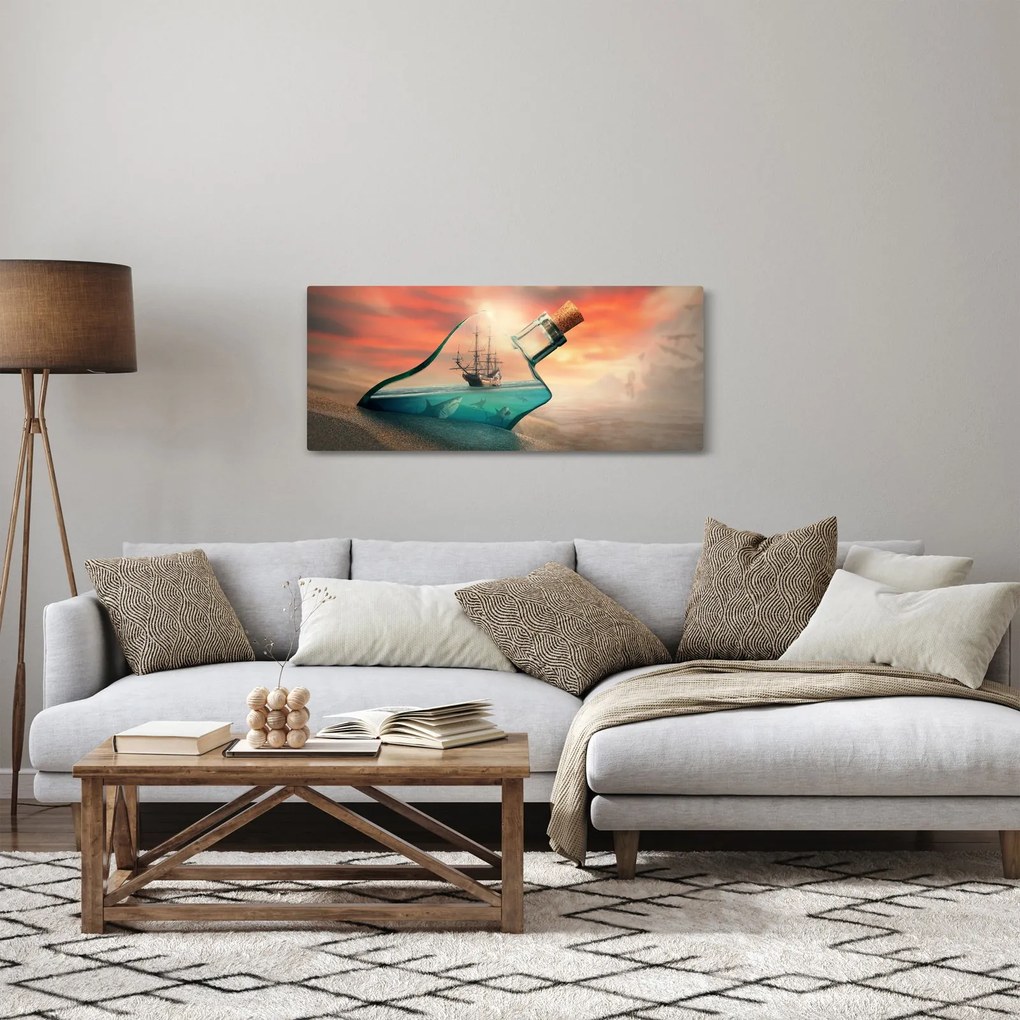 Obraz - Život vo fľaši (120x50 cm)