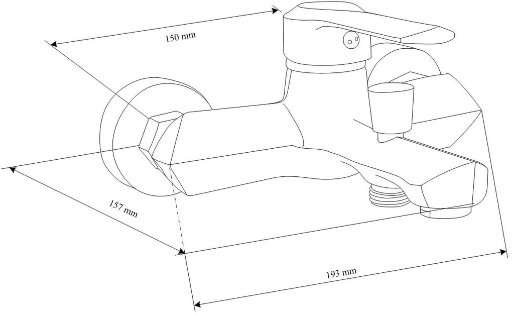 Mexen Sabre R62 vaňová batéria so sprchovým setom, biela - 7213R62-20