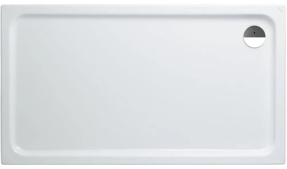 LAUFEN Solutions obdĺžniková sprchová vanička zo sanitárneho akrylátu, odtok v rohu, 1600 x 900 x 45 mm, biela, H2145080000001