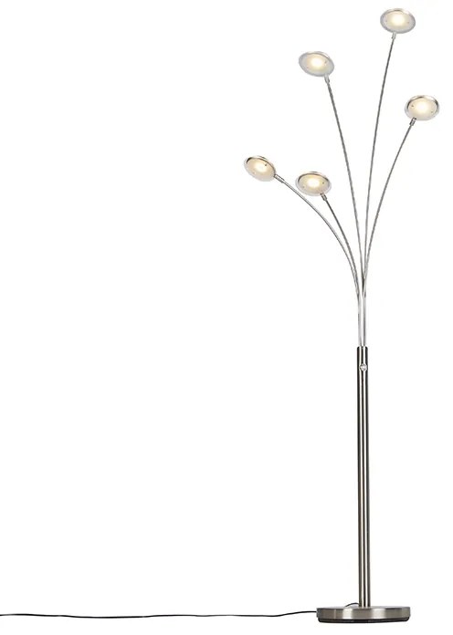 Stojaca lampa z ocele vrátane LED s dotykovým stmievačom - Sixties Trento