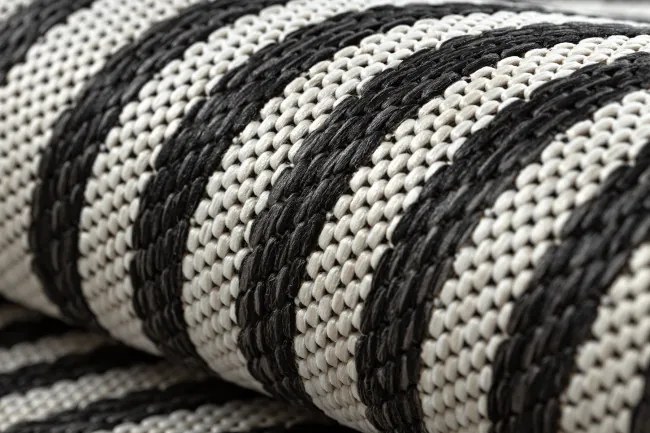 Koberec ORGANIC 2131 geometrický, krémový / čierny / naturálny