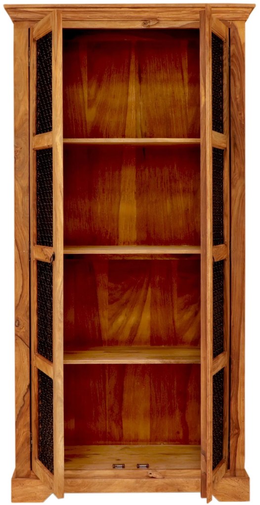 furniture-nabytek.cz - Rustikálna vitrína z masívu palisander 100x45x200