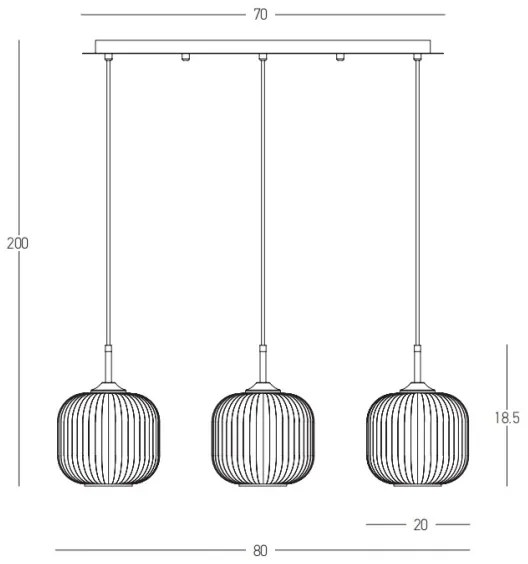 Zambelis 22074 - Luster na lanku 3xE27/40W/230V