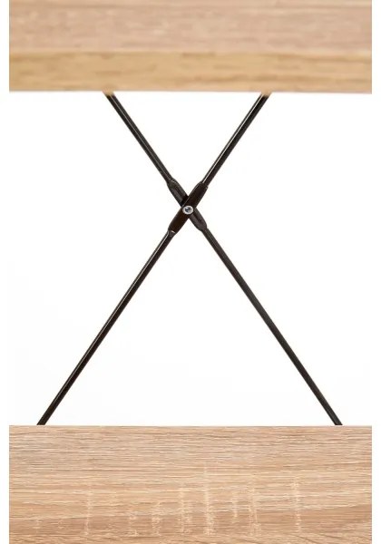 Knižnica NARVIK 148x60 cm čierna/dub sonoma