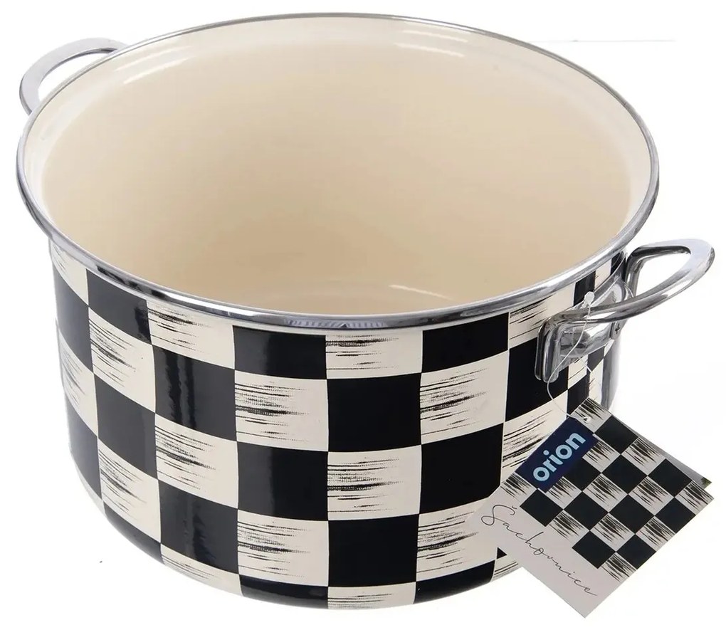 Hrniec smalt ŠACHOVNICA Lem 6,5 l
