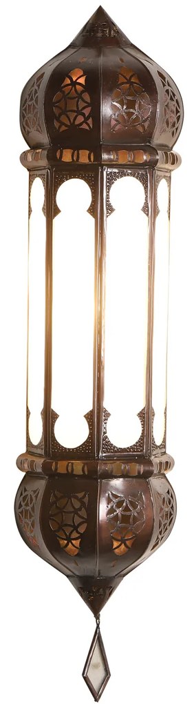Marocká nástenná lampa Ruya mliečne sklo