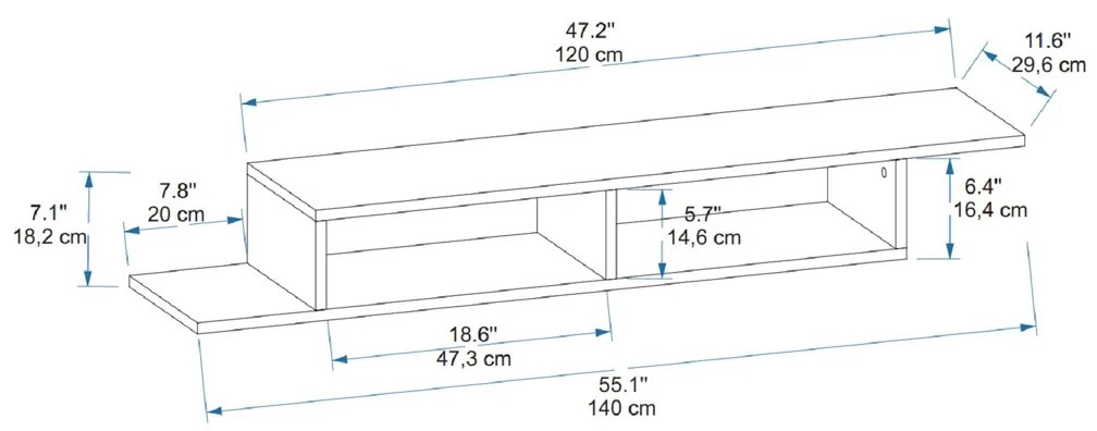 TV stolík Muson Atlantic Pine