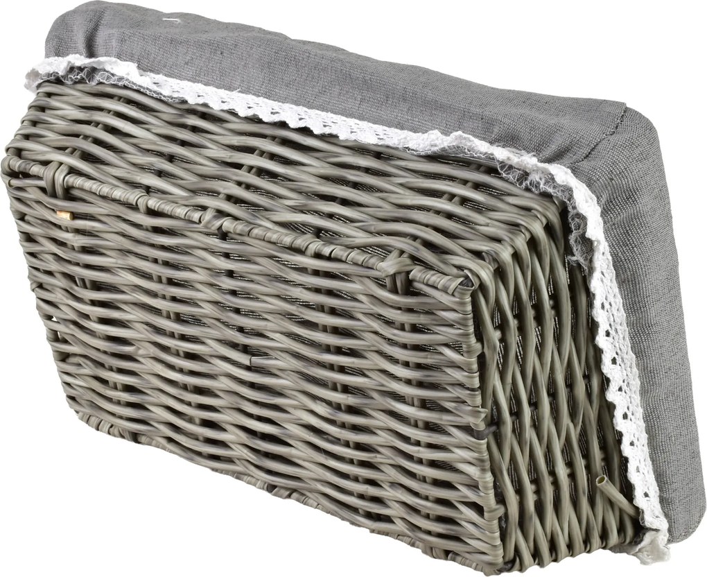 Košík WILL 28x18x9 cm sivý