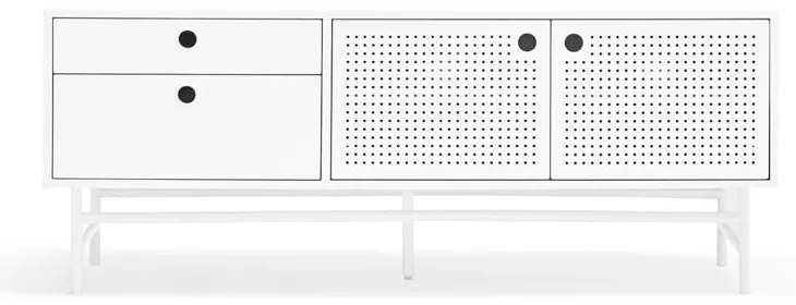 Biely TV stolík 140x52 cm Punto - Teulat