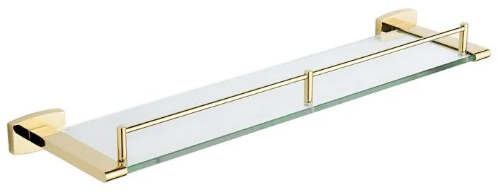 Mexen príslušenstvo, ZOJA sklenená polička, zlatá, 7019137-50