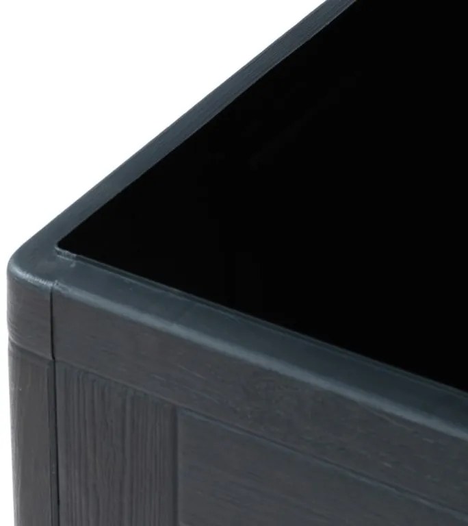 WOOD záhradný plastový úložný box 420 L, grafit