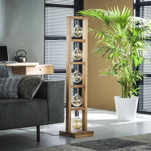 Stojaca lampa 82-55 Wooden Acacia frame - PRODUKT JE SKLADOM U NÁS - 1Ks - Komfort-nábytok