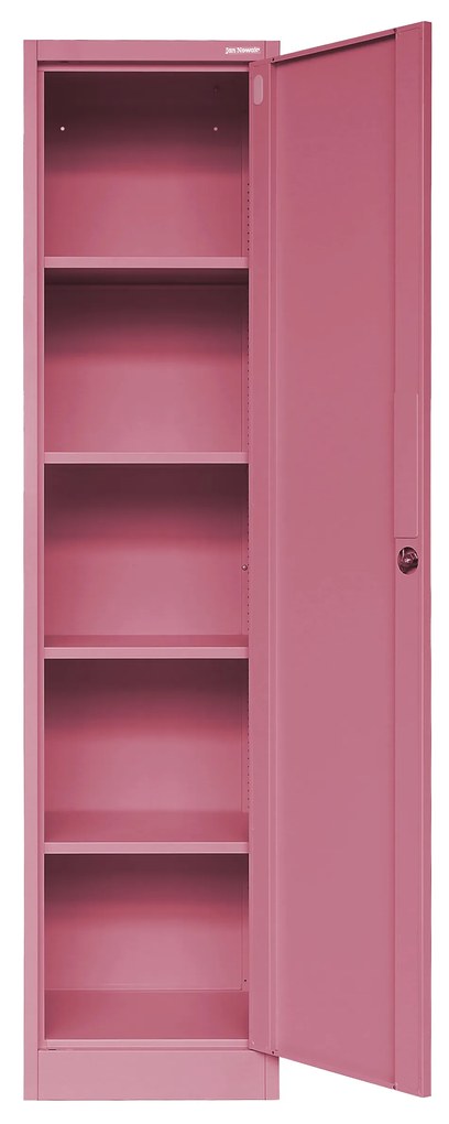 Úzka kancelárska skriňa ALEX, 450 x 850 x 400 mm, Fresh Style: púdrovo ružová