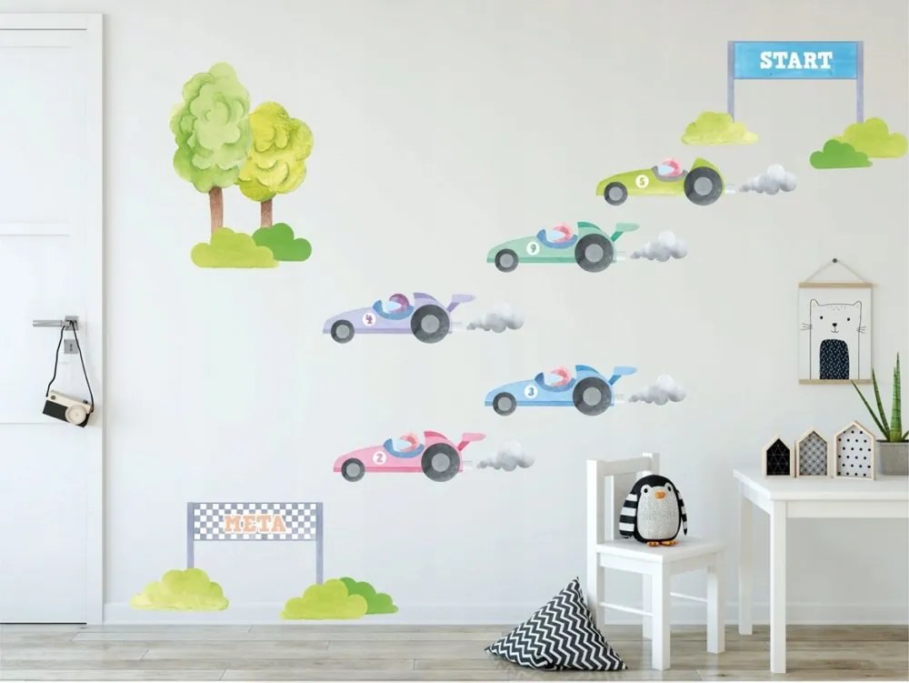 Kvalitná nálepka na stenu pre chlapcov do detskei izby formuly 60 x 120 cm