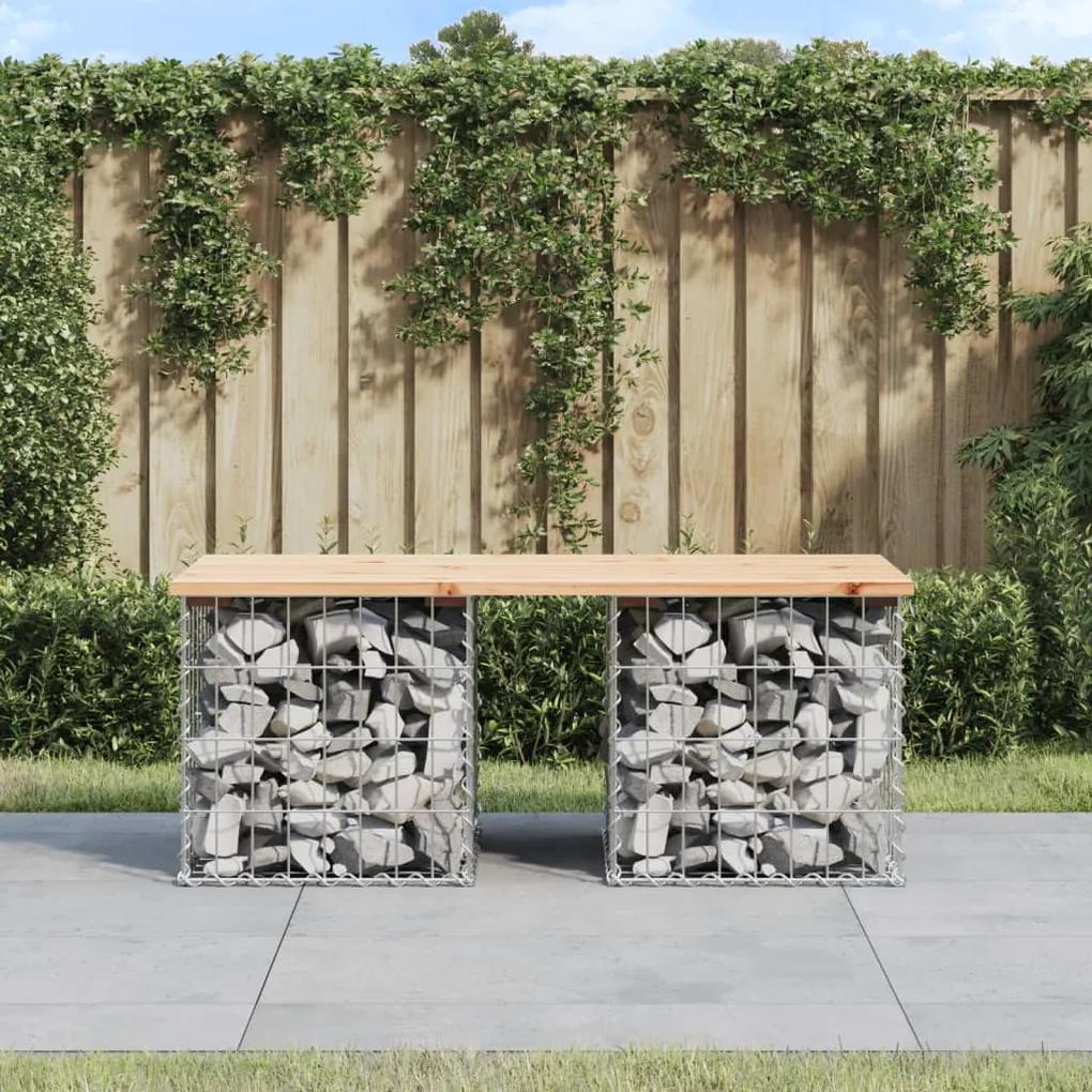 Záhradná lavička gabiónový dizajn 103x44x42 cm masívna borovica 834338