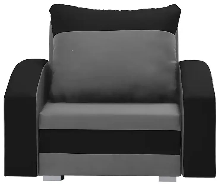 1-miestne kreslo s funkciou spania JAN Světle šedá/černá