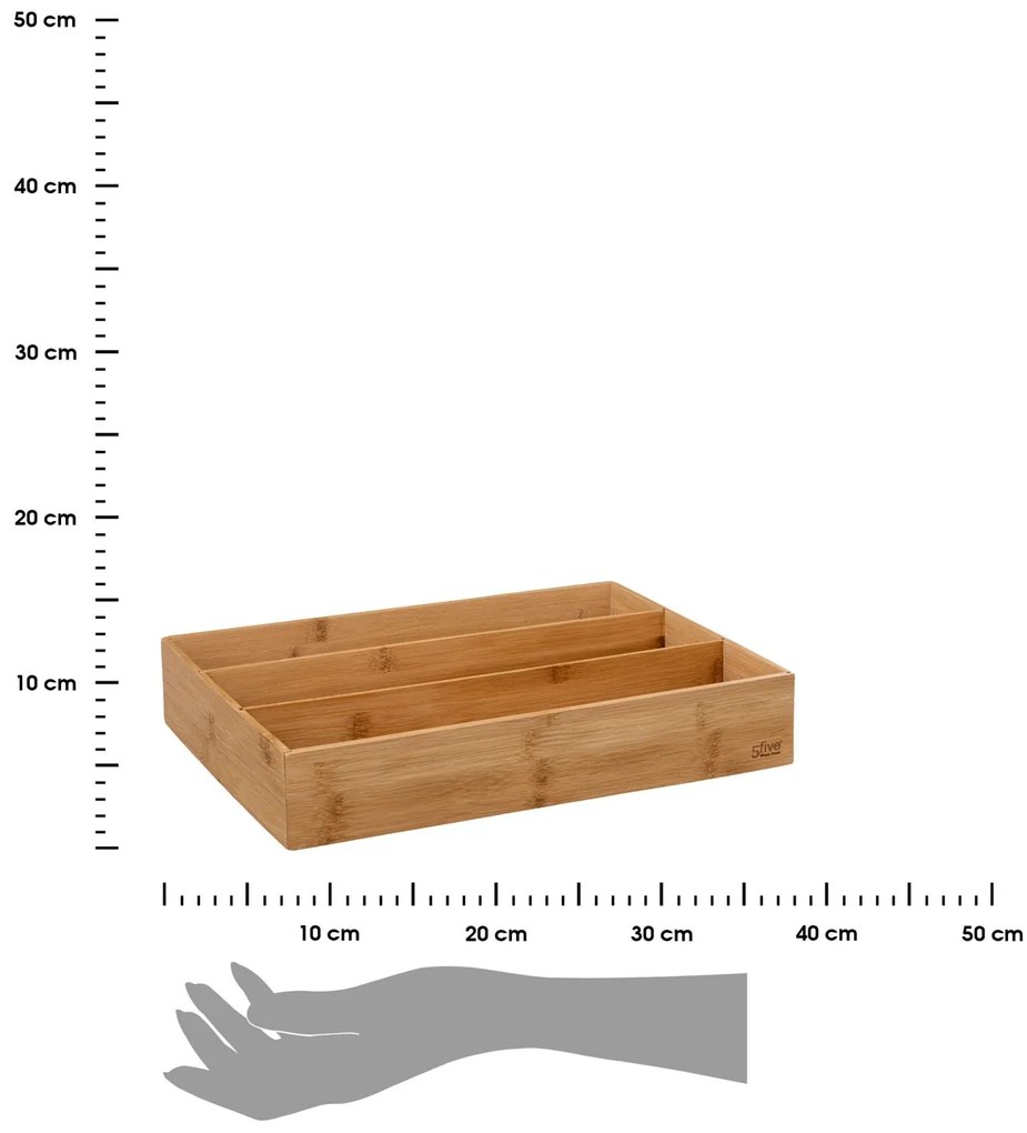 Drevený kuchynský organizér Bamb2, 38x28cm
