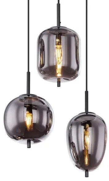 Globo 15345-6 - Luster na lanku BLACKY 6xE14/40W/230V čierna