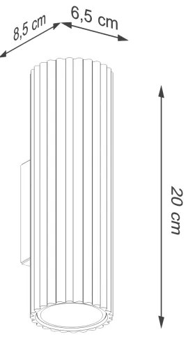Sollux SL.1647 - Nástenné svietidlo KARBON 2xGU10/10W/230V biela