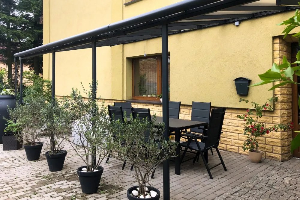 Hliníkové zastrešenie terasy Sierra Palram - Canopia 3 x 7,3 m sivé