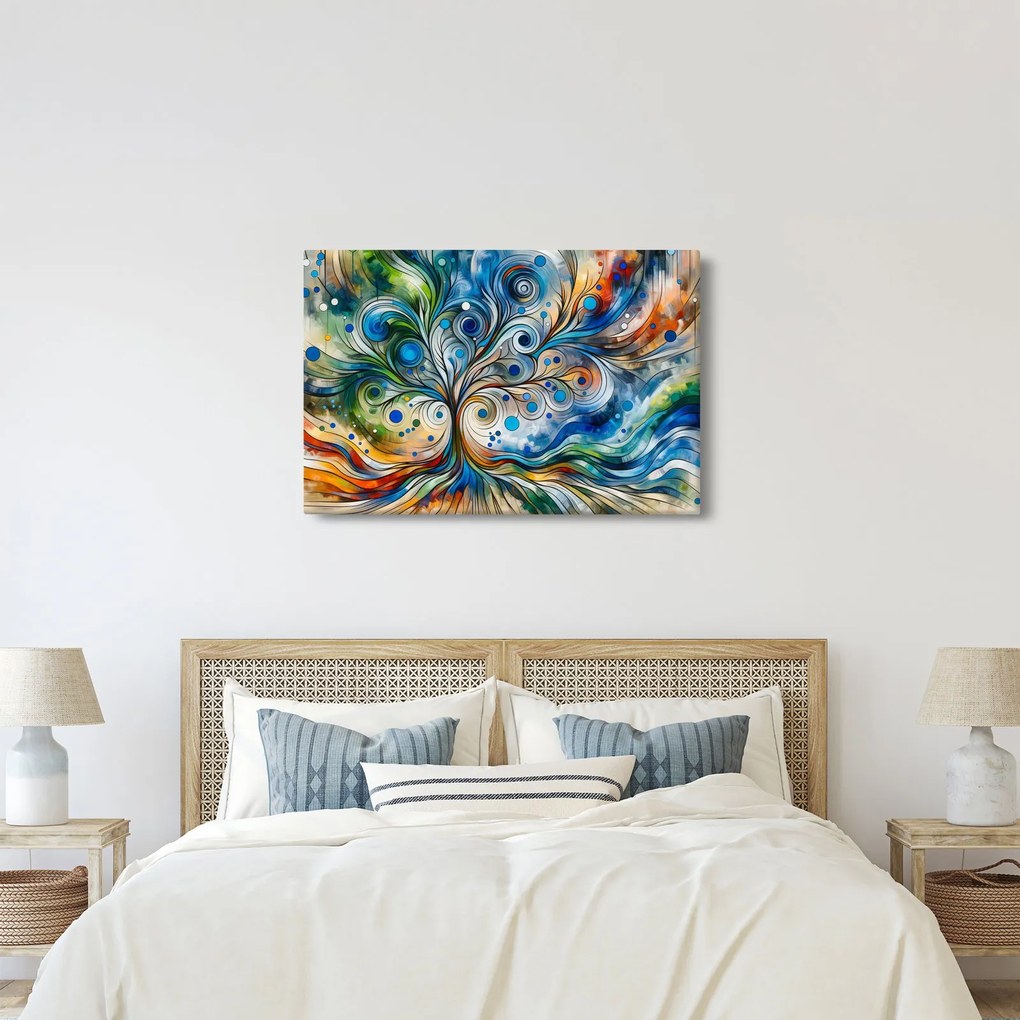 Obraz – Farebný energetický strom (90x60 cm)