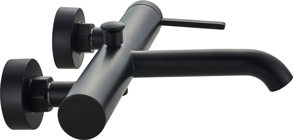 Invena Dropia, nástenná vaňová batéria, čierna matná, INV-BW-15-004-J