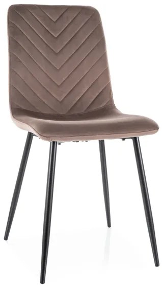 Jedálenská stolička DAREN VELVET kapučíno