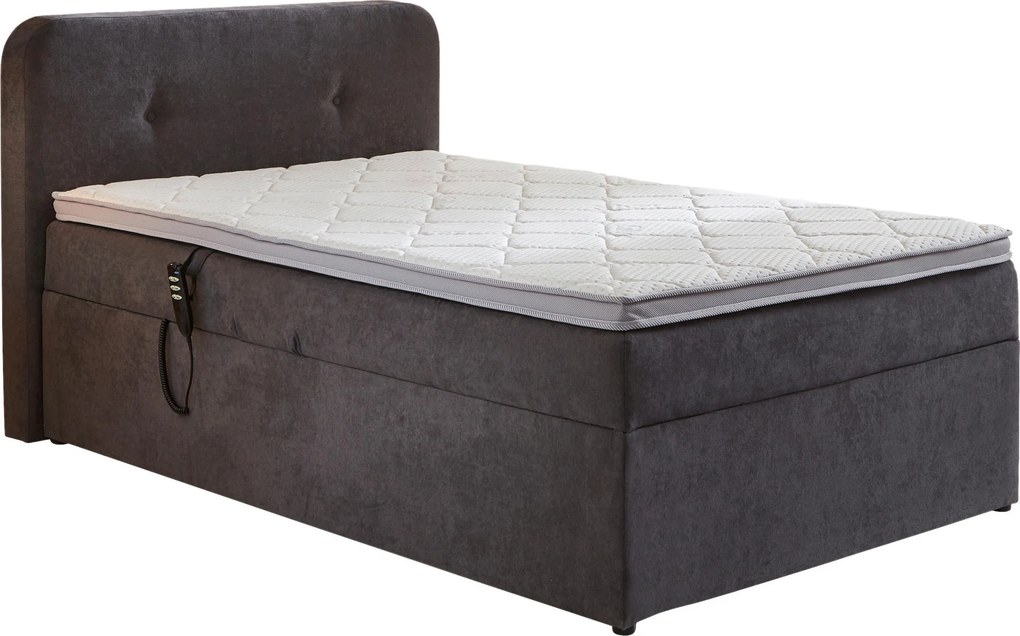 XXXLutz BOXSPRINGOVÁ POSTEĽ, 100/200 cm, sivá Livetastic - Online Only spálne - 002157032001