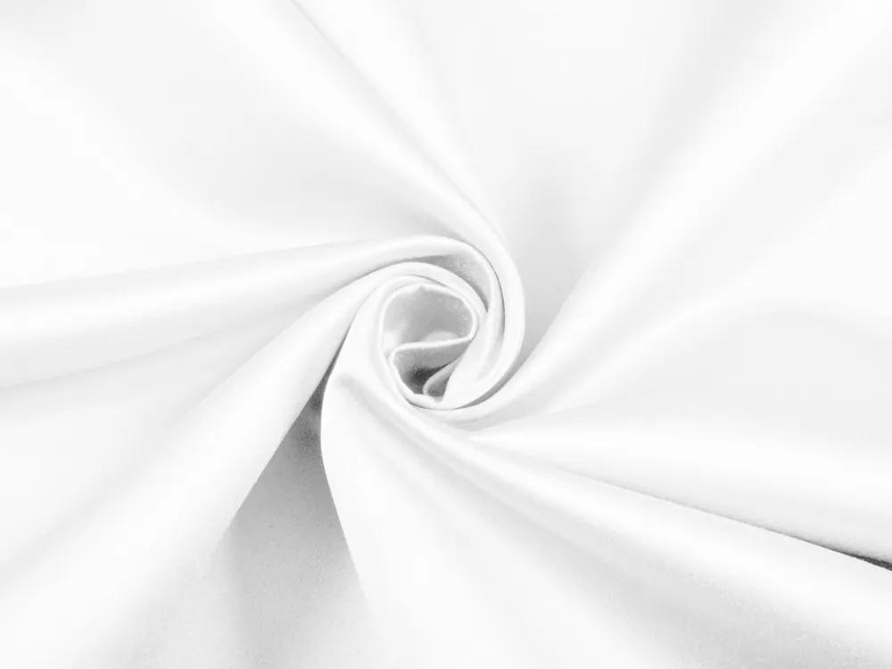 Biante Saténový oválny obrus polyesterový Satén LUX-L040 Biely 120x160 cm
