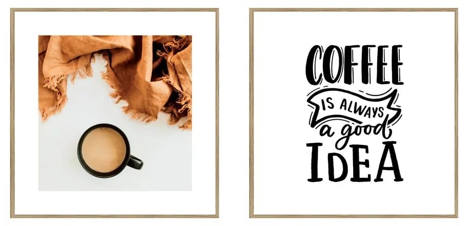 Obrazy v súprave 2 ks 20x20 cm Coffee – knor