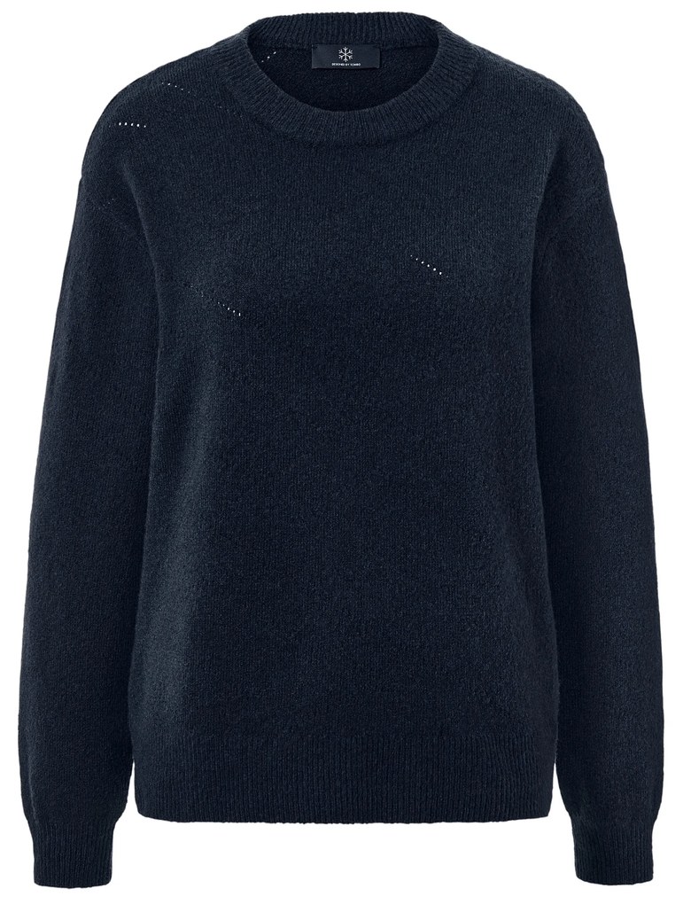 Pletený pulóver s ažúrovým vzorom