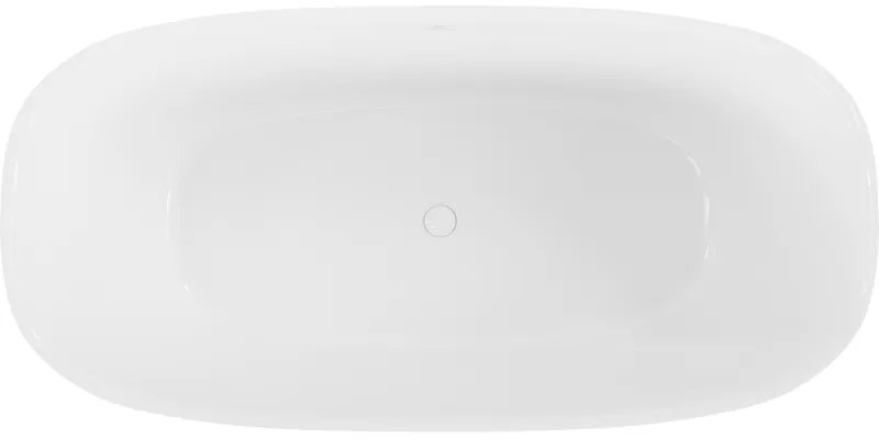 Mexen Como, voľne stojaca vaňa z konglomerátu 170 x 82 cm, biela lesklá, 57311708210