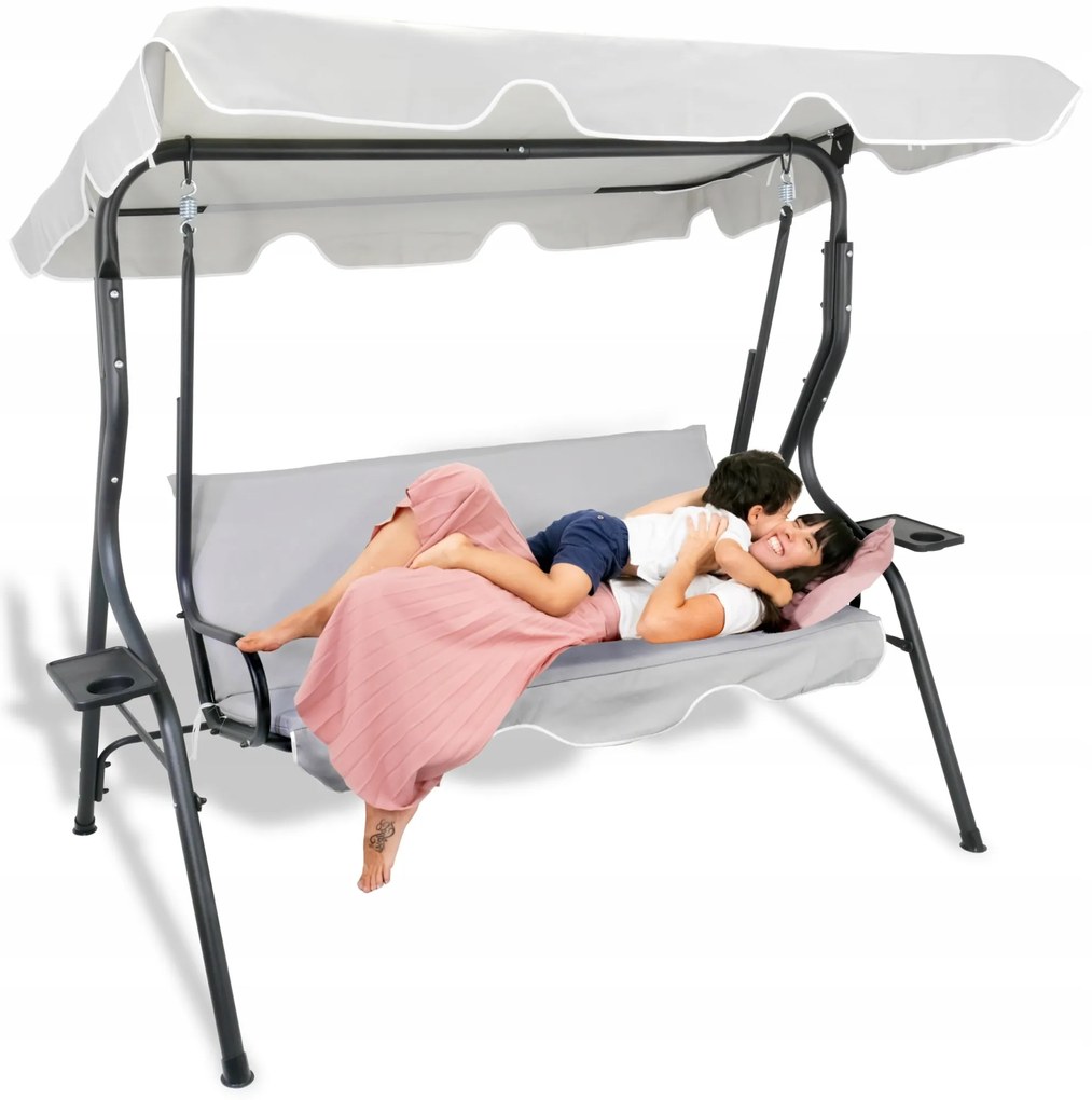 Záhradná hojdačka DOLLI 170 cm sivá