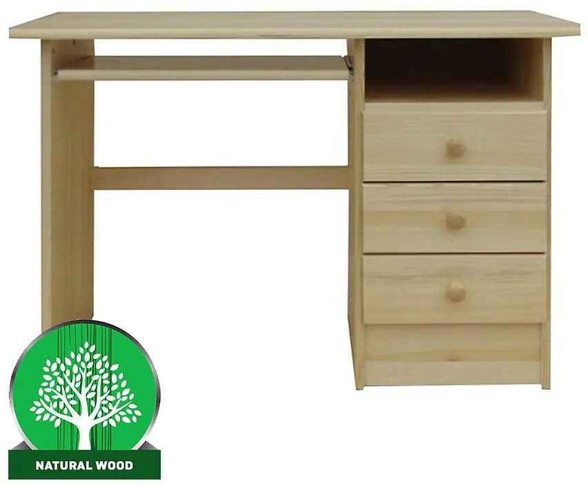 Písací stôl  B-115 3S borovica