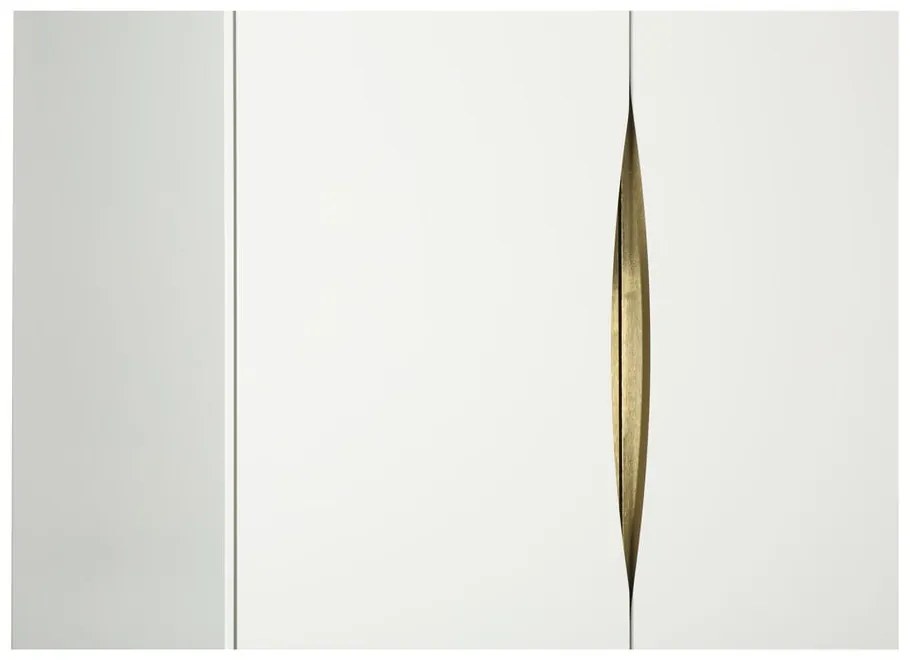 Biela šatníková skriňa Woodman Kobe