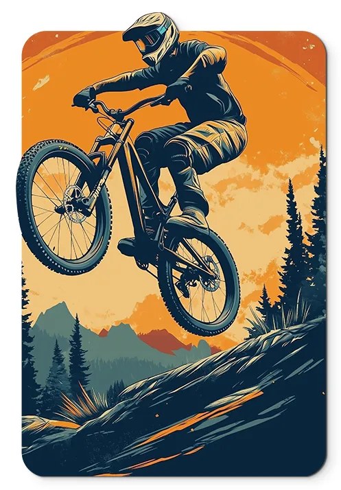 drevko | Obraz na stenu Na bicykli v teréne 70 x 47 cm