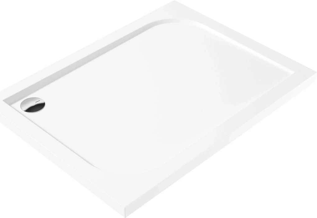 Deante Cubic, akrylátová obdĺžniková sprchová vanička 100x80x4,5 cm, biela, KTK_046B