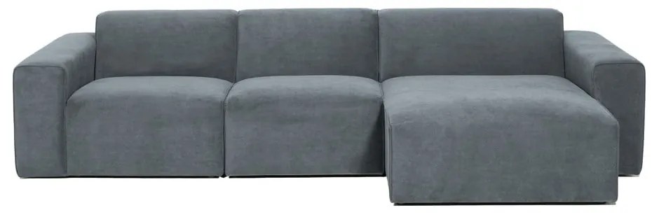 Sivá menčestrová rohová pohovka (pravý roh) Sting – Scandic