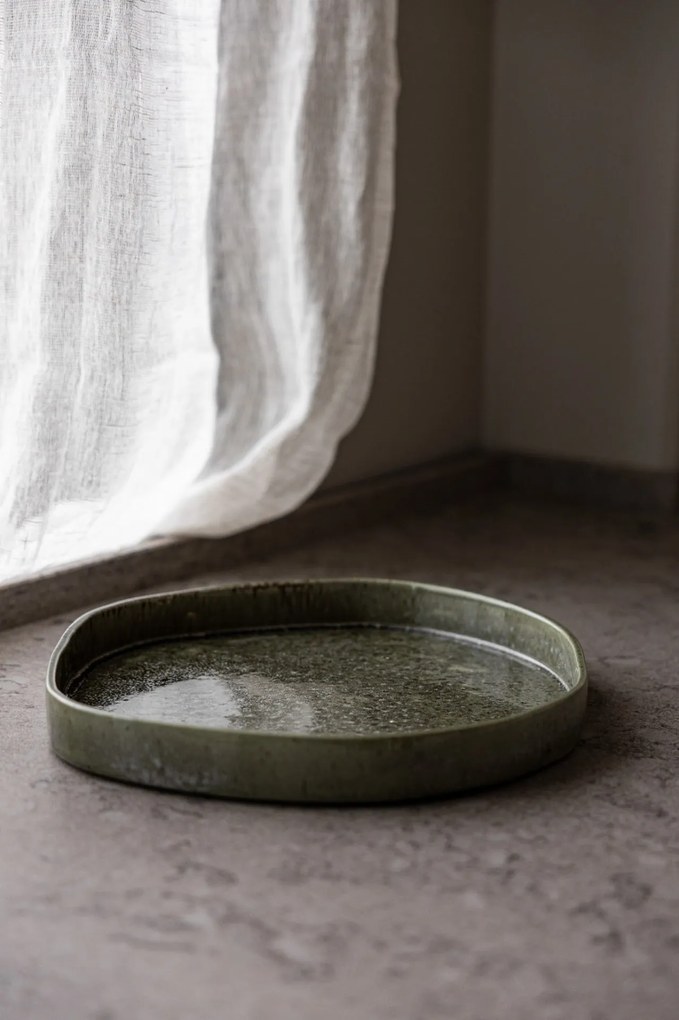 Storefactory Keramický tác Ekliden Green Ø 31 cm