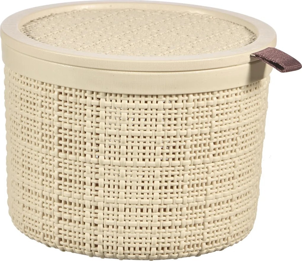 Curver JUTE 245374 Úložný kôš 2 L, béžový