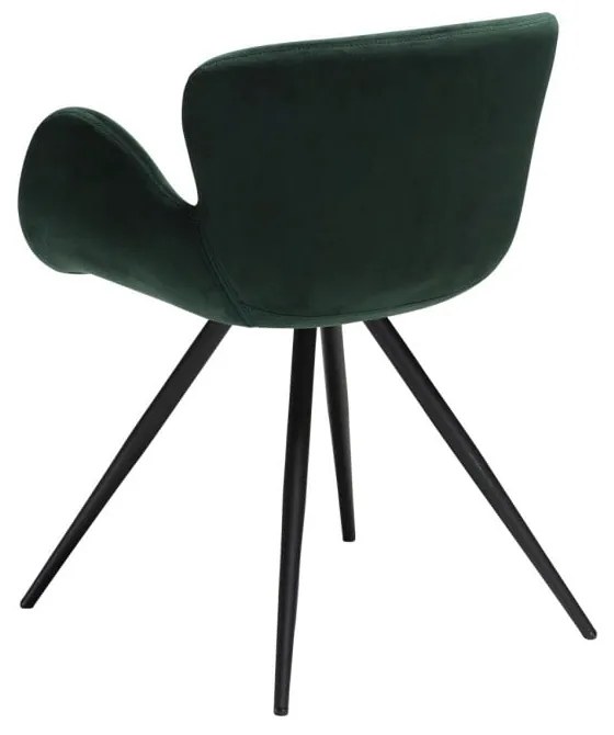 Zelené čalúnené jedálenské kreslo s podrúčkami Gaia – DAN-FORM Denmark