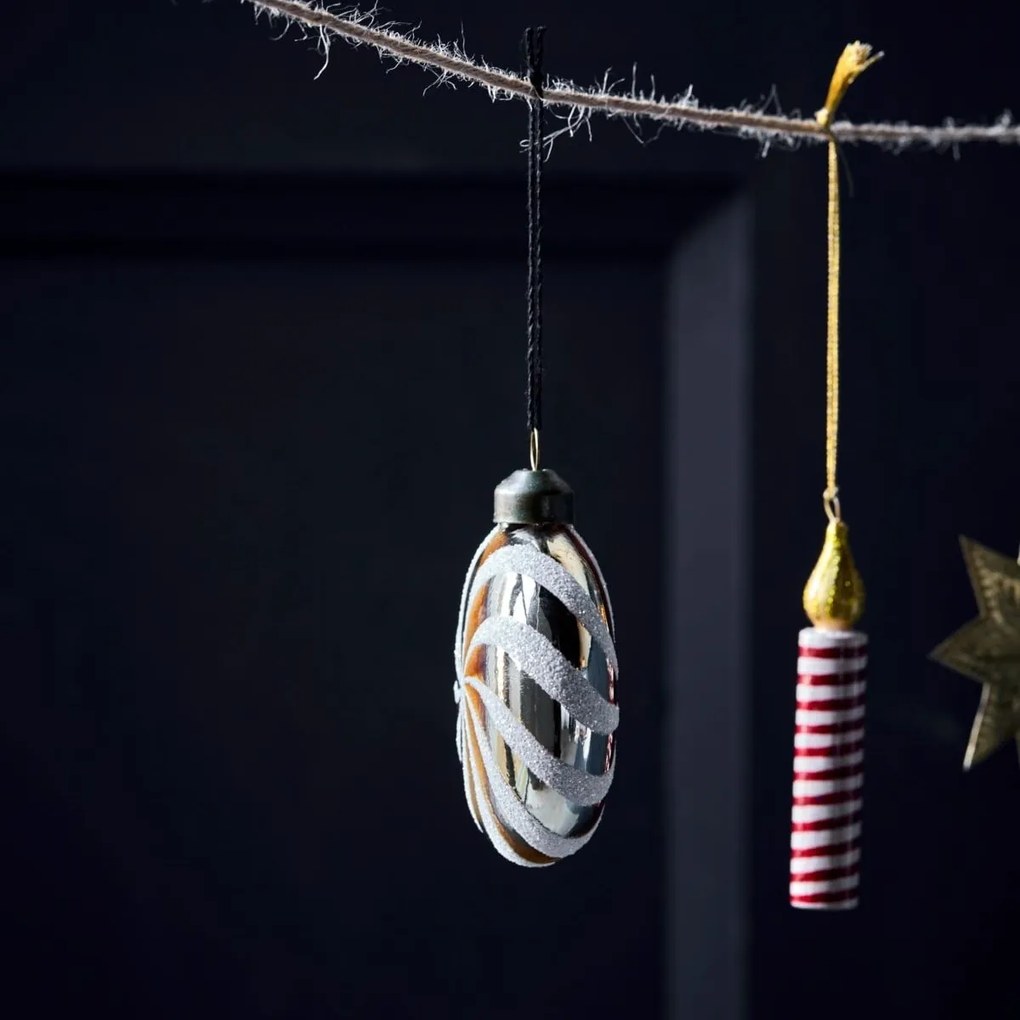 House Doctor Vianočná ozdoba Delic Golden – set 4 ks