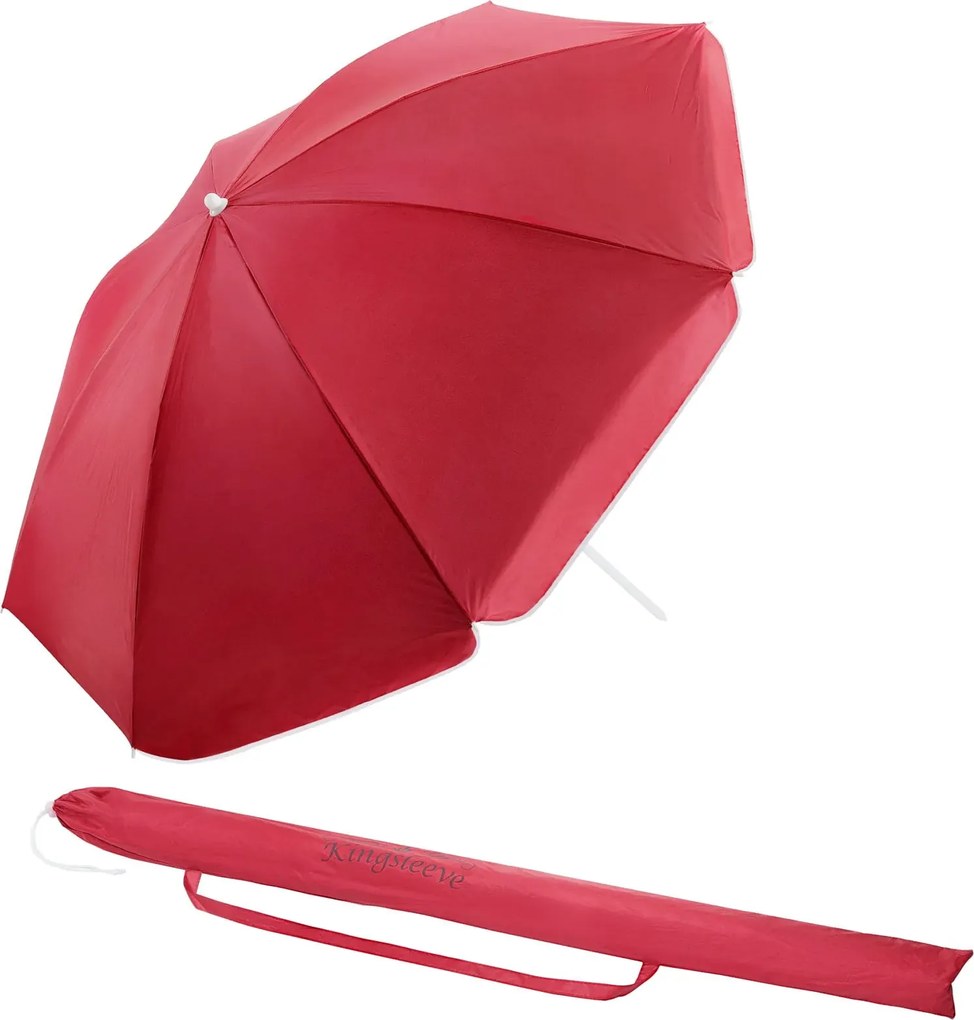 Plážový slunečník Cyprusa 180 cm červený