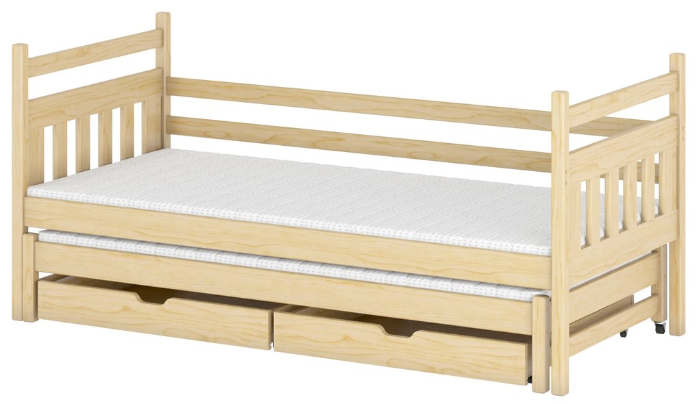 Detská posteľ 80 x 180 cm DANNY (s roštom a úl. priestorom) (borovica). Vlastná spoľahlivá doprava až k Vám domov. 1013004