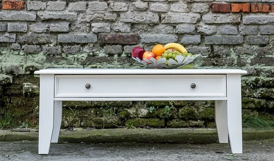 Konferenčný stolík so zásuvkou Belluno Elegante 1 - biela