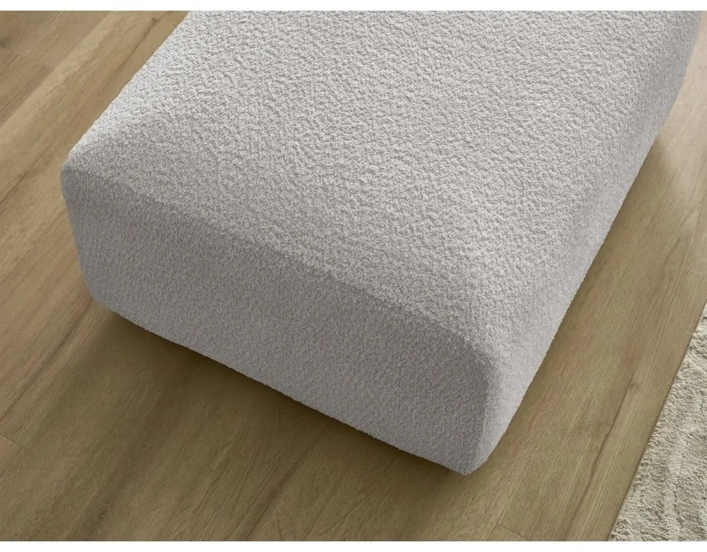 Svetlosivá podnožka z textílie bouclé Tina – Bobochic Paris