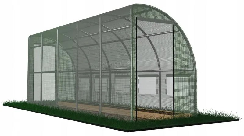 Záhradný fóliovník ku stene 6x1.5m, zelený | 9m2