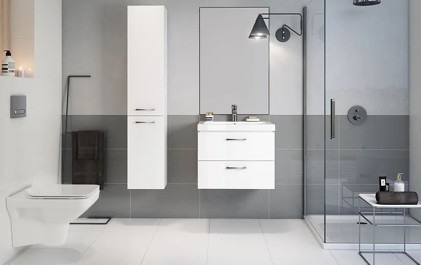 Cersanit Lara City 60, SET skrinka + umývadlo, 594x447x460 mm, biela lesklá, S801-142-DSM