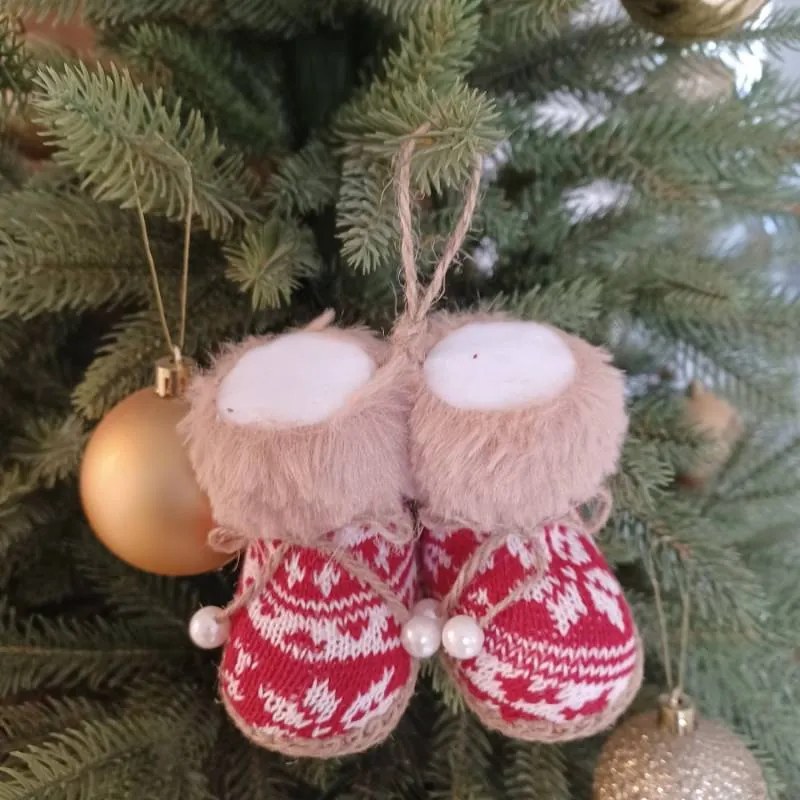 DECOLED Dekorácia, snežnice, 10 x 8,5 x 8 cm, červená