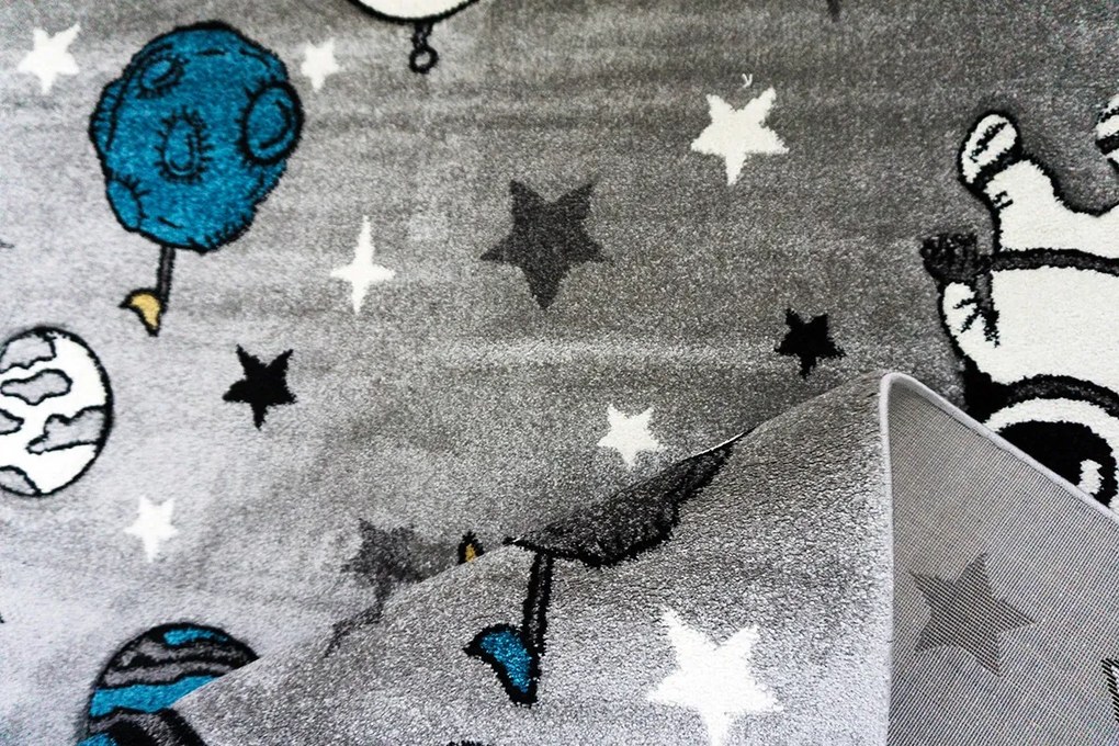 BE Koberec Smart Kids 22924 GREY – sivý obdĺžnikový Rozmer: 140x190 cm